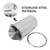 Stainless Steel Countertop Trash Bin Swing Lid Built-in Kitchen Waste Can