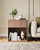 WLIVE Wood Night Stand Set of 2, Fluted Nightstand with 1 Drawer, Brown