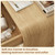 TROJM Modern Curved Nightstands Set of 2 with Open Shelf,Natural Oak