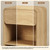 TROJM Modern Curved Nightstands Set of 2 with Open Shelf,Natural Oak