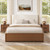GRAINLLE Wood Nightstand Set of 2, Fluted Bedside Tables with 2 Drawers