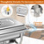 PRIJESSE 9QT Chafing Dish Set of 4, Buffet Servers and Warmer with Full Pan
