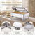 RCJCQSR 2 Pack Utensils Food Warmers, 9QT Roll-Top & Glass Lid, Heating and Cooling Buffet Servers
