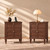 ARTPOWER Nightstands Set of 2 with 2 Drawers, Wood Bedside Tables, Brown