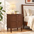 ARTPOWER Nightstands Set of 2 with 2 Drawers, Wood Bedside Tables, Brown