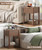 Akxomel Nightstand Set 2 with Charging Station Fluted Bedside Table Walnut