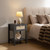 SICOTAS Rattan Nightstand Set of 2 with Storage Shelf, Boho Bedside Tables