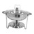 Dpofirs 4.5L Round Chafing Dish Stainless Steel Buffet Food Warmer F