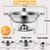8 Pack Chafing Dishes for Buffet, Round 5QT Chafers and Buffet Warmers Sets