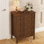 Apetaccat Night Stand, Fluted 4 Drawer Wide Farmhouse Nightstand with Gold Handle, Larger Wider Modern Bedside End Table for Bedroom, Living Room, Walnut