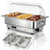 Electric Chafing Dish Buffet Server Set, 3QT×3 Plates Roll Top Food Warmer