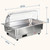 Electric Chafing Dish Buffet Server Set, 9QT×1 Plate Roll Top Food Warmer