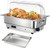 Electric Chafing Dish Buffet Server Set, 9QT×1 Plate Roll Top Food Warmer