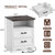 YANSNWO White Nightstand with Charging Station, 19.7" 2-Drawer End Table
