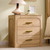 XIASLO 22" Transitional 3 Drawers Nightstand, Pale Honey Oak