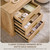 XIASLO 22" Transitional 3 Drawers Nightstand, Pale Honey Oak
