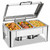 Chafing Dish Buffet Set, Food Warmer Server, 9L with Glass Lid