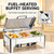 Chafing Dish Buffet Set, Food Warmer Server, 9L with Glass Lid