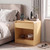 Garvee Curved Nightstand, Bedside Table with Drawers and Open Shelf