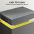 LIKIMIO Nightstand Set of 2 with Charging Station LED Light 2 Drawers Grey