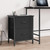 Vagusicc Nightstand Set of 2 with Charging Station, End Table Bedside Table with Power Outlet & USB Ports, Side Table with 2 Fabric Drawers for Bedroom, Living Room, Black