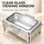 Chafing Dish Buffet Set, Food Warmer Server, 9L with Glass Lid