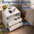 Garvee Curved Nightstand, Bedside Table with Drawers and Open Shelf