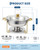 HOMLANE 5QT Round Chafing Dish 4 Pack, Food Warmer for Party with Glass Lid