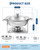 HOMLANE 5QT Round Chafing Dish 4 Pack, Food Warmer for Party with Glass Lid