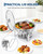 HOMLANE 5QT Round Chafing Dish 4 Pack, Food Warmer for Party with Glass Lid