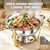 Chafing Dishes for Buffet,4 Pack 8QT Stainless Steel Round Chafing Dish Buffet Set, Buffet Servers and Warmers, Food Warmers for Parties Buffet,Gatherings,Banquets,Weddings