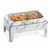 Buffet Chafing Dish, Stainless Steel Food Warmer, Glass Lid, 9L Pan