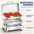 Buffet Chafing Dish, Stainless Steel Food Warmer, Glass Lid, 9L Pan