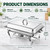 Chafing Dish Buffet Set, Food Warmer Tray with Lid, Folding Stand