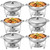 5QT Round Chafing Dishes for Buffet, 6 Pack Small Buffet Servers and Warmer