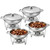 4 Pack 5QT Chafing Dish for Buffet, Round Buffet Servers and Warmers