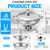4 Pack 5QT Chafing Dish for Buffet, Round Buffet Servers and Warmers