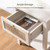SICOTAS White Rattan Nightstand with Storage Shelf, Boho Bedside Table