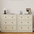 RoyalCraft Nightstand Set of 2, Night Stand with 3 Drawers Storage, Modern Bedside Table, End Table for Bedroom, Hallway, Closet, Beige
