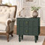 Surmorn Set of 2 Nightstands with 2 Vintage Arched Fluted Drawers, Green