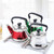 Stovetop Whistling Tea Kettle 1.5L - Durable 304 Stainless Steel, Loud Whistle, Perfect for Boiling Water, Tea, Coffee & Milk - Elegant Red Teapot for Home & Kitchen