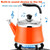 Stainless Steel Orange Whistling Tea Kettle - 2.1 Quart Stovetop Teapot with Loud Whistle, Food Grade, Perfect for Tea, Coffee & Milk - Stylish Kitchen Essential