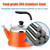 Stainless Steel Orange Whistling Tea Kettle - 2.1 Quart Stovetop Teapot with Loud Whistle, Food Grade, Perfect for Tea, Coffee & Milk - Stylish Kitchen Essential