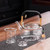 Tea Set Glass Teapot Stovetop Kettle with Top Handle