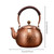 NonMiFyR Copper Tea Kettle Stovetop with Strainer and Grip for Water Boiling and Tea Suitable for Home Kitchen and Serving