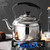 Whistling Tea Kettle, Stainless Steel Teapot, Food Grade Stovetop Kettle with Ergonomic Folding Handle, Perfect for Boiling Water and Making Tea