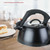 Stainless Steel Whistling Tea Kettle with Thermometer, 3.5L Fast Heating Stove Top Kettle for Perfect Hot Water, Durable Silver Teakettle for Tea Lovers