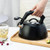 Stainless Steel Whistling Tea Kettle with Thermometer, 3.5L Fast Heating Stove Top Kettle for Perfect Hot Water, Durable Silver Teakettle for Tea Lovers