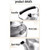HFGHDA Aluminum Tea Kettle for Stove Top 10L Anti-Scald Handle Silver