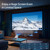 HP Projector Built-in Apps, USB-C Power Bank Compatible for Outdoor MC400